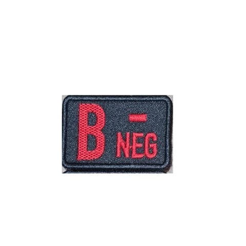 B NEGATIF KAN GRUBU PATCH - SİYAH-KIRMIZI PATCH