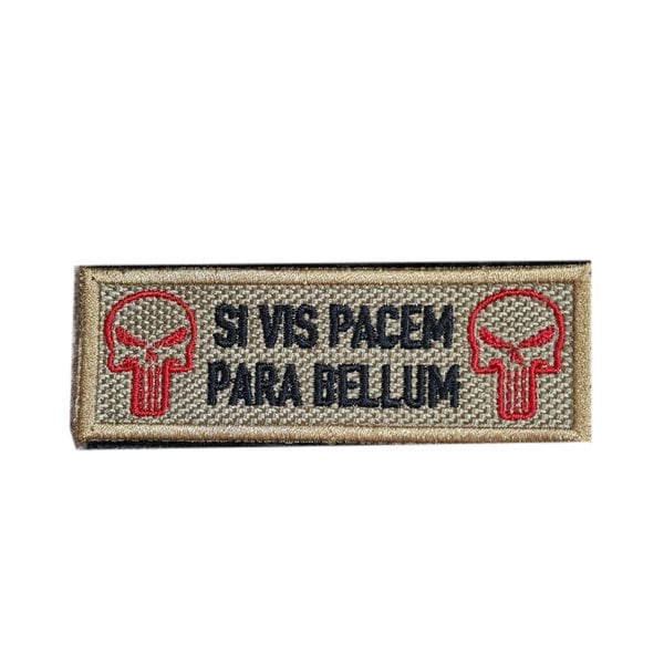 SI VIS PACEM PARA BELLUM  PUNISHER PATCH - KAHVERENGİ-KIRMIZI