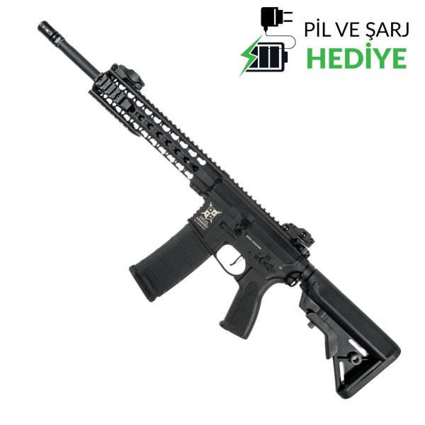 Delta Armory  M4 AR15 KeyMod 10'' Charlie PiL ŞARJ SET Airsoft Tüfek Siyah DA-C04