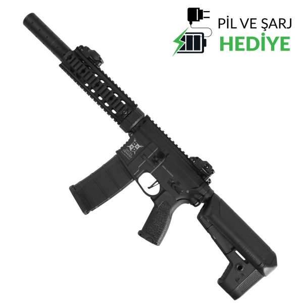 Delta Armory AR15 SilentOps 7'' Charlie PiL ŞARJ SET Airsoft Tüfek Siyah DA-C05