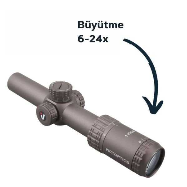 Victoptics S6 1-6x24 Coyote FDE LPVO Tüfek Dürbünü