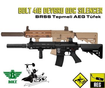BOLT 416 DEVGRU QDC SILENCER BRSS Gerçekçi Tepmeli Airsoft Tüfek