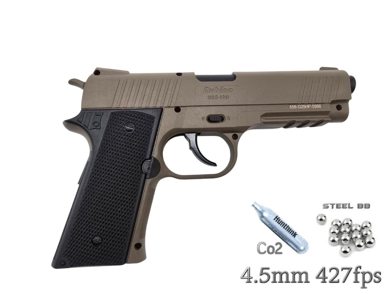 Rubino RBN-1911 Çöl Co2 4.5mm Havalı Tabanca