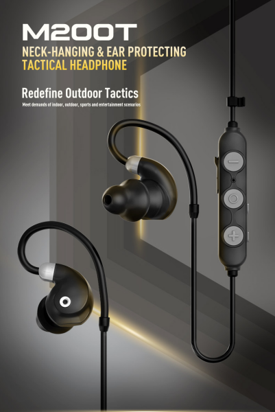 EARMOR M200T BLACK BOYUN ASKILI Kablosuz Bluetooth Atış Kulaklığı Kulak Koruma Siyah