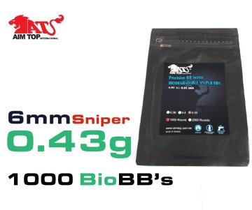 AIMTOP 0.43g Airsoft BB 1000adet