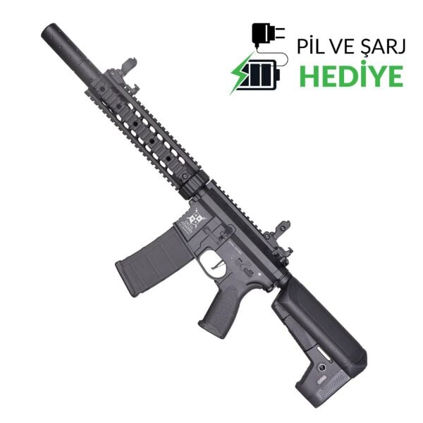Delta Armory AR15 SilentOps 9'' BRAVO Siyah AEG Airsoft Tüfek