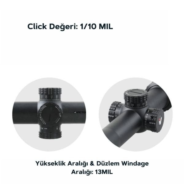 Victoptics S4 6-24x50 SFP Tüfek Dürbünü OPSL-17