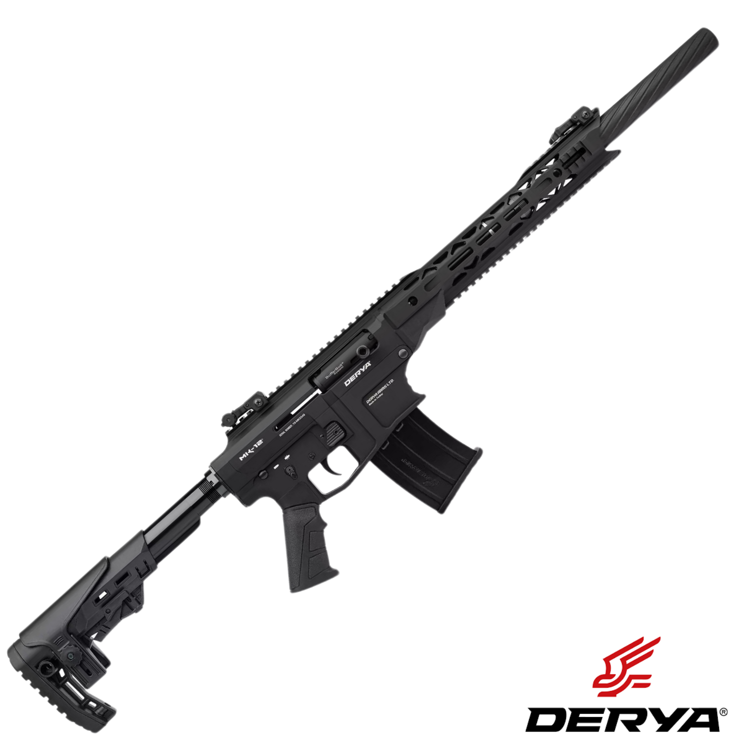 DERYA MK12 SIYAH ŞARJÖRLÜ YARI OTO. YİVSİZ AV TÜFEĞİ 12CAL 51CM (AS-101S)