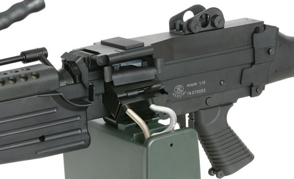 A&K FN Licensed M249 MKII Siyah Full Metal LMG AEG Airsoft Tüfek