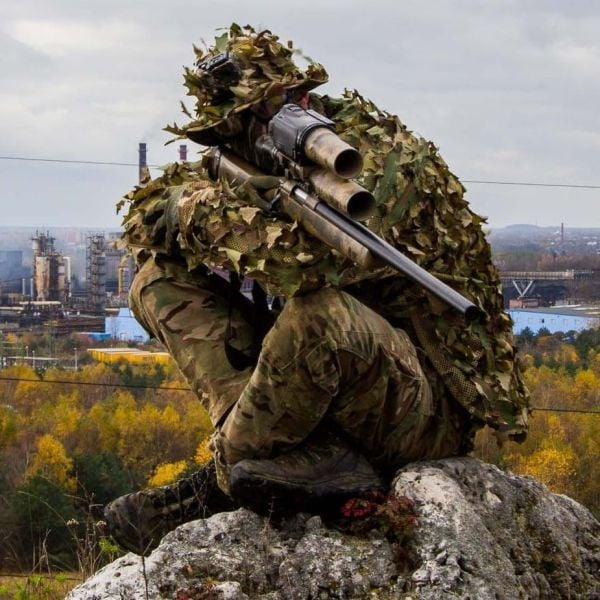 NOVRITSCH U10F 3D GHILLIE ÜST GÖVDE KAMUFLAJI - FLECKTARN - SHOULDER PIECE