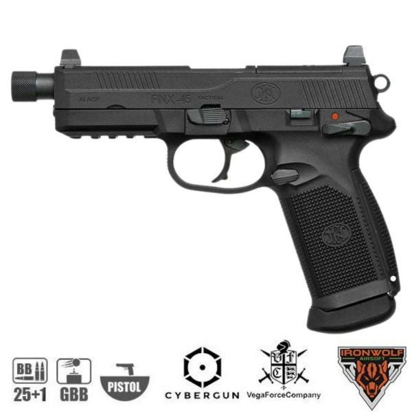 VFC FNX45 TACTICAL AIRSOFT GBB Tabanca Siyah