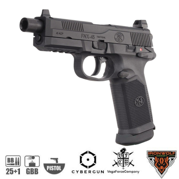 VFC FNX45 TACTICAL AIRSOFT GBB Tabanca Siyah