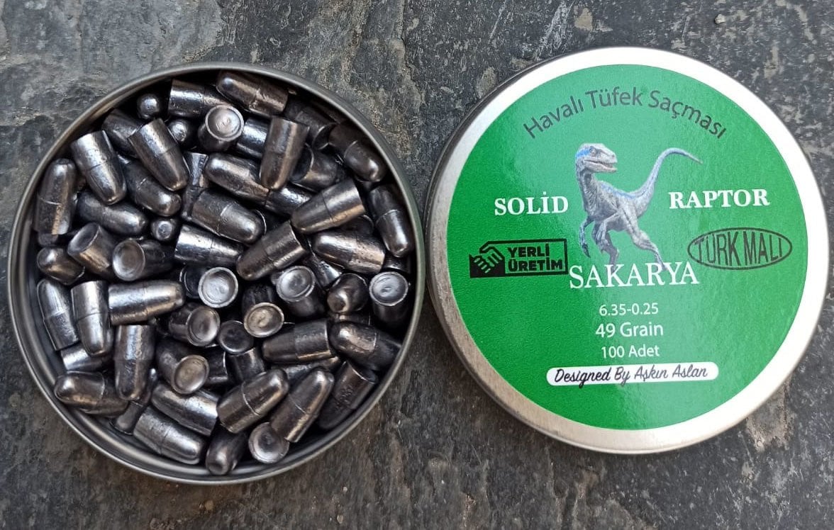 Solid Raptor 6.35mm 49Grain (100 Adet) SOLID ÇEKIRDEK