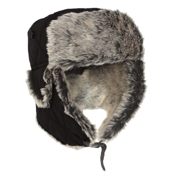 STURM Kürklü Pilot Şapkası - Siyah