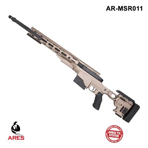 ARES REMINGTON MSR338 SPRING SNIPER AIRSOFT TÜFEĞİ BOLT ACTION TAN - ÇÖL RENGI