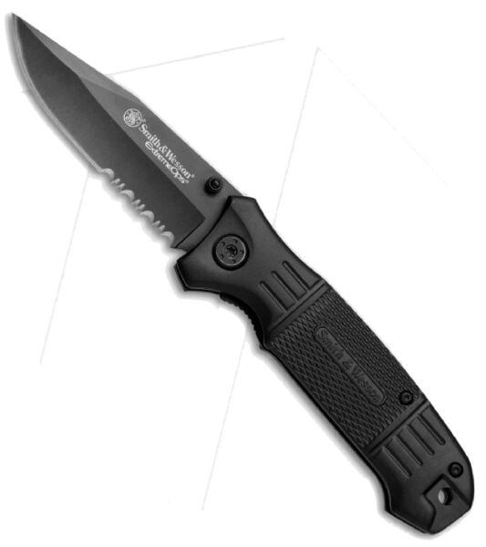Smith & Wesson® Extreme Ops 2 Drop Point Serrated Katlanır Çakı SWEX2S