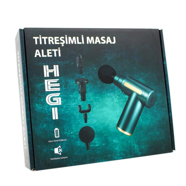 HEGİ Titreşimli Şarjlı Masaj Tabancası - Yeşil