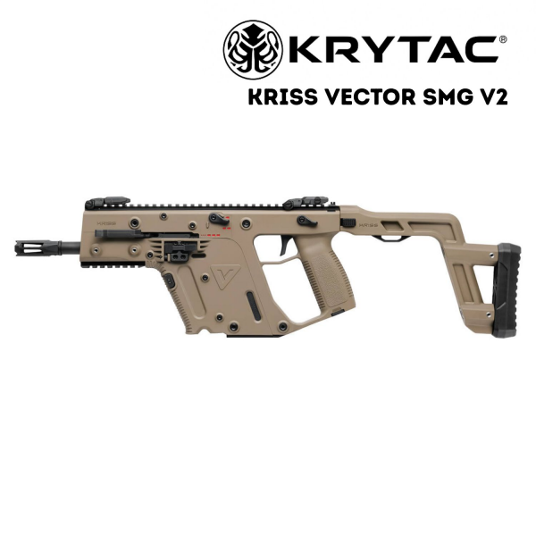 KRYTAC Kriss Vector v2 SMG FDE Çöl Katlanır Dipçik AEG Airsoft Tüfek