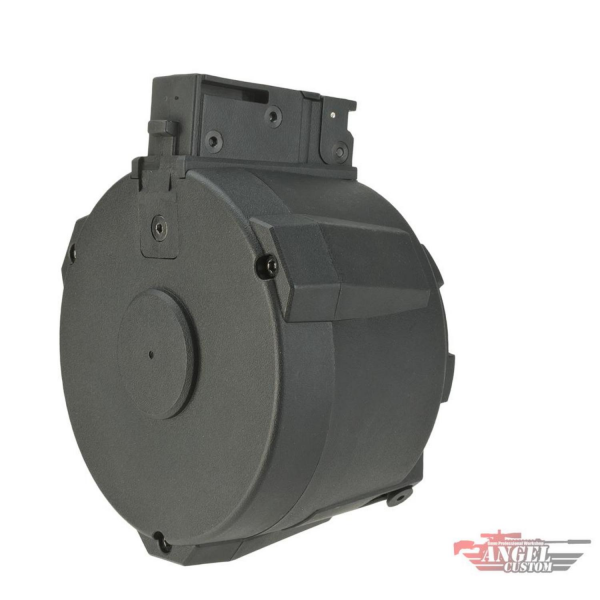 Angel Custom 1500BB Firestorm Airsoft AEG Drum Flashmag (AK Uyumlu / Siyah)