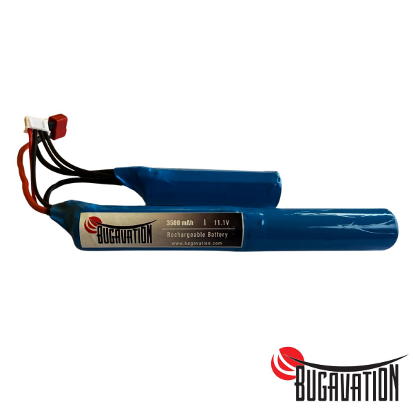 Bugavation Airsoft Lityum Iyon Pil 11.1 V 3500 mAh 2 Yaprak T-Plug