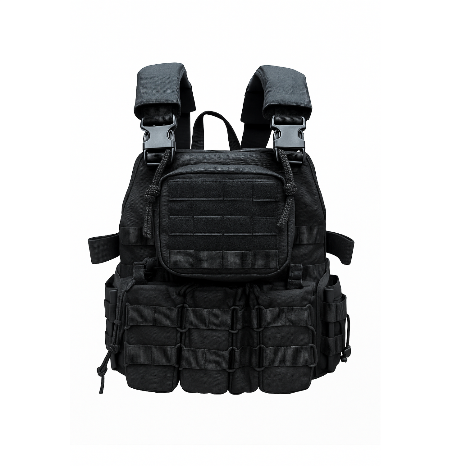 HUNTHINK TAKTİKAL Çift Kurtarmalı Hücum Yeleği (Siyah)