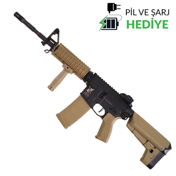 Delta Armory  M4 AR15 RIS Charlie PiL ŞARJ SET Airsoft Tüfek Siyah/TAN DA-C03-HT