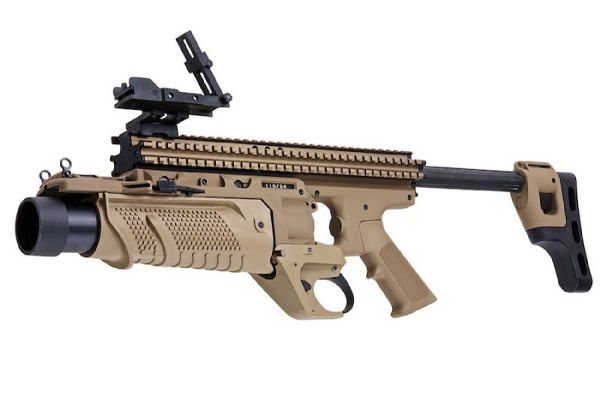 VFC MK13 MOD0 TAN Enhanced Grenade Launcher Airsoft Bombatar (Çöl Rengi-Deluxe Version)