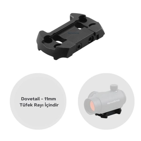 Vector Optics 11mm Ray için Reddot Adaptörü - Düşük profil MAV-DL
