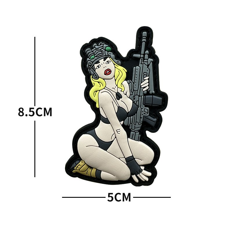 DA 3D PVC Patch SEXY MACHINEGUN GIRL DA-NAS-195