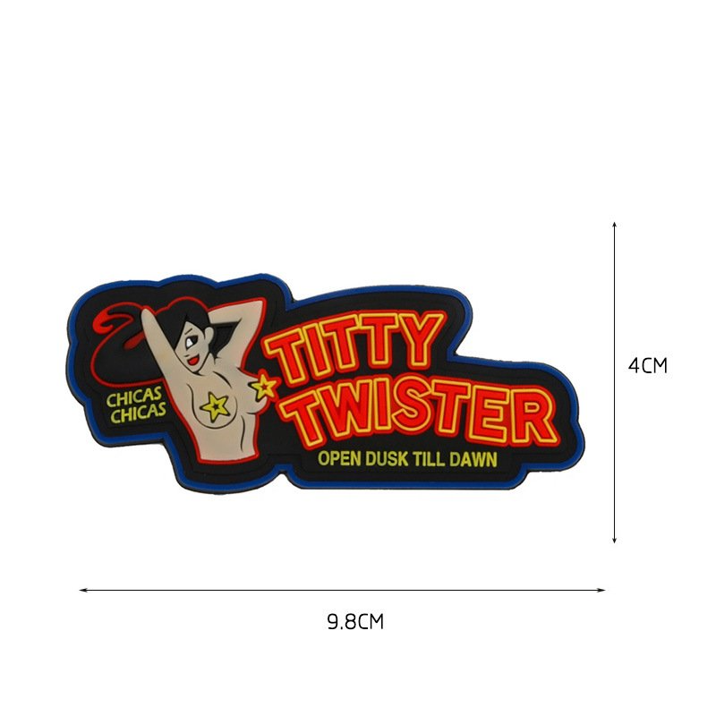 DA 3D PVC Patch TITTY TWISTER Siyah-Kırmızı DA-NAS-338