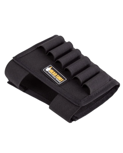 HEADSHOT 6'Lı Lastikli Ayarlı Dipçik Fişeklik - SİYAH