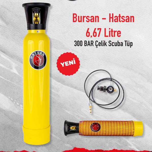HATSAN ÇELİK TÜP 6.67 LİTRE 345 BAR