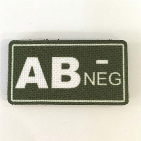 AB (-) Negatif Kan Grubu Patch Arma - YEŞİL