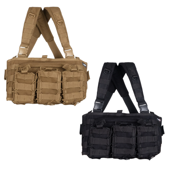 ISG Tactical Chest Rig – 3 Şarjör Cepli Çapraz Askılı Modüler