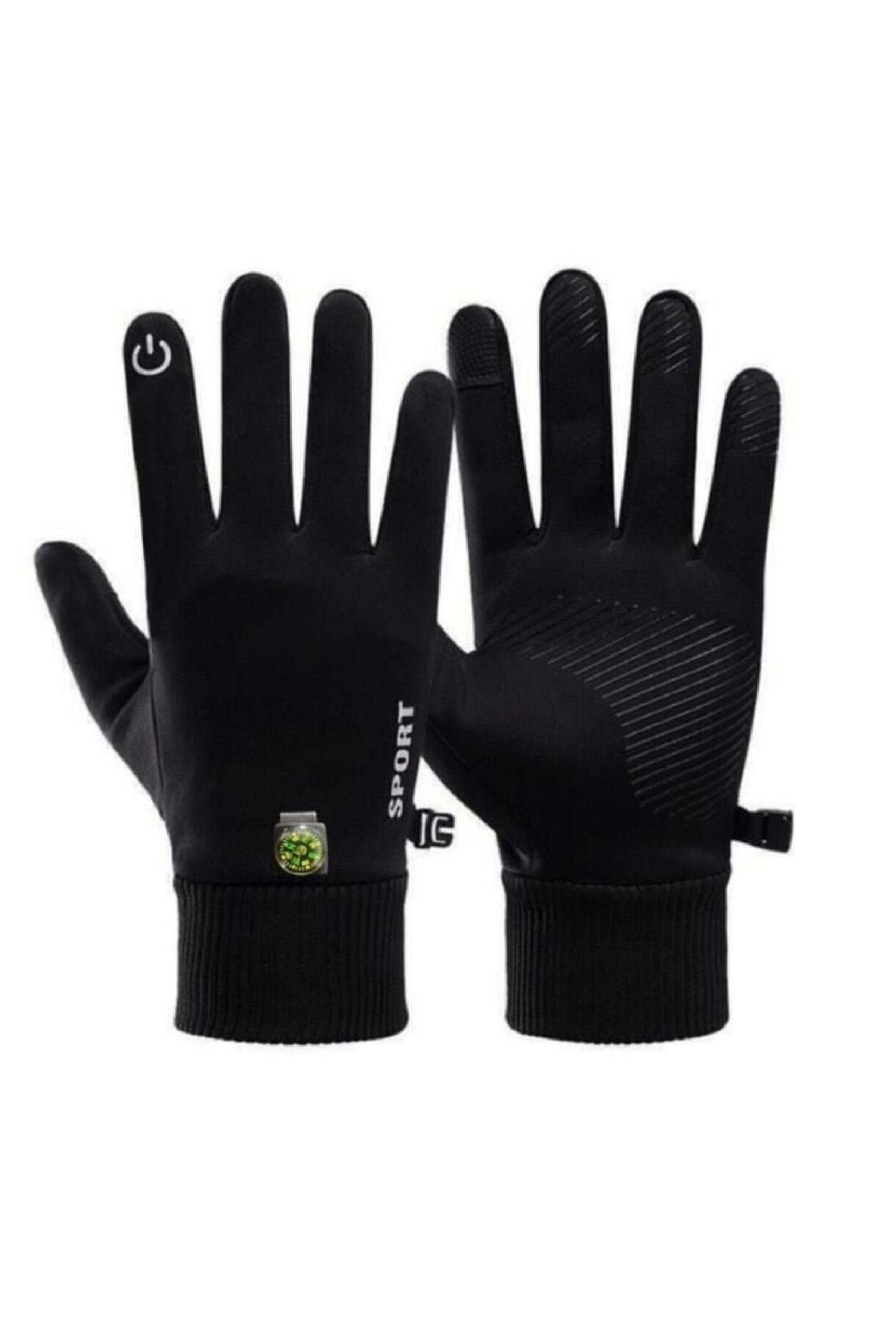 SS Uzun Parmaklı Dokunmatik Parmak Özellikli Pusula ve Termometreli Eldiven