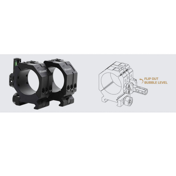 Wheeler 30mm Orta Yükseklik Picatinny Dürbün Montaj Halkası – 2 Parça, Seviye Göstergeli (1099955)