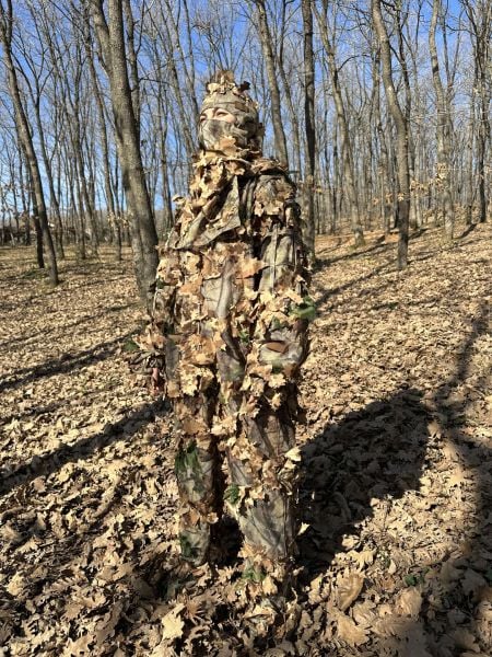 KMCS Ghillie Suit 4.1 3D Yaprak Kamuflaj Takımı Renk Seçenekli Woodland Floor - X-Large