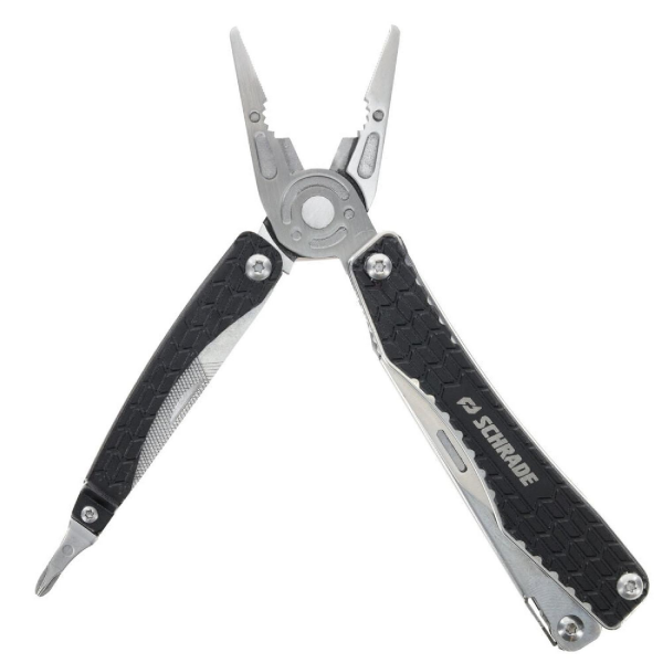 Schrade Clench Çok Amaçlı El Aracı – 9 Fonksiyonlu Paslanmaz Katlanır Multitool (1182532)