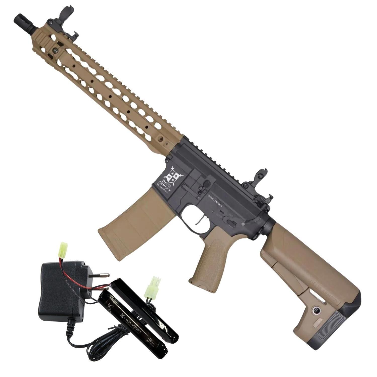 Delta Armory AR15 URX3 12'' BRAVO PIL ŞARJ SET Airsoft Tüfek / Half Tan DA-B14-HT