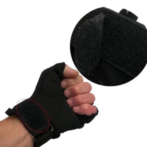 HAWK Parmaksız Taktik Korumalı Eldiven - Siyah